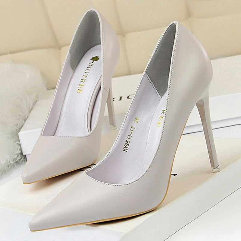 Back to college Shoes Women Pumps Fashion High Heels Shoes Black Pink White Shoes Women Wedding Shoes Ladies Stiletto Women Heels