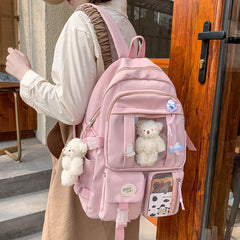 Back to college Japanese High School Girls Backpack School Bags For Teenage Girls Multi Pockets New Kawaii Backpack Women Harajuku Cute Mochila