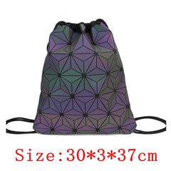 Back to college  Women Backpack Bags Designer Geometric Luminous Backpacks Female School Bags For Girls Student Rucksack Shoulder Backpack