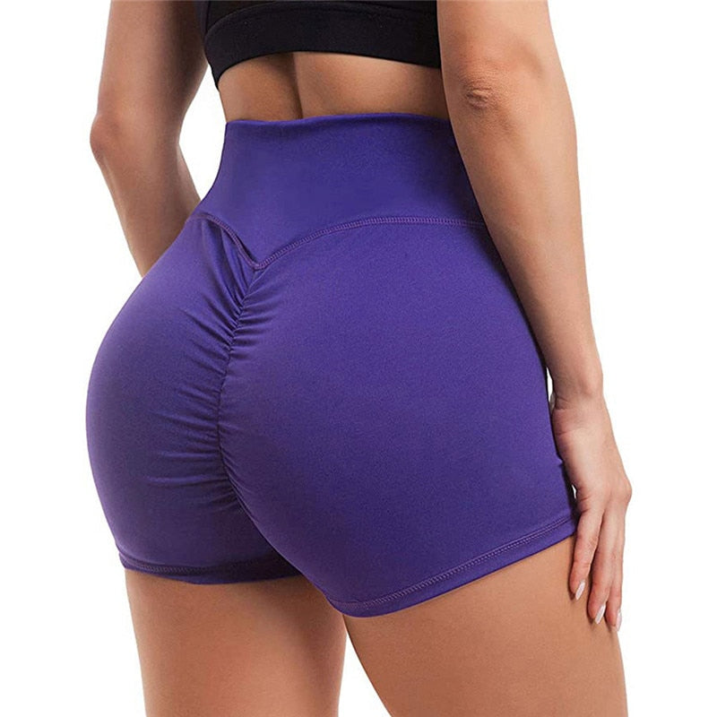 Back to school lovevop    Female Shorts   New High-Quality High Waist Sports Shorts Workout Fitness Breathable Comfortable Solid Color Shorts