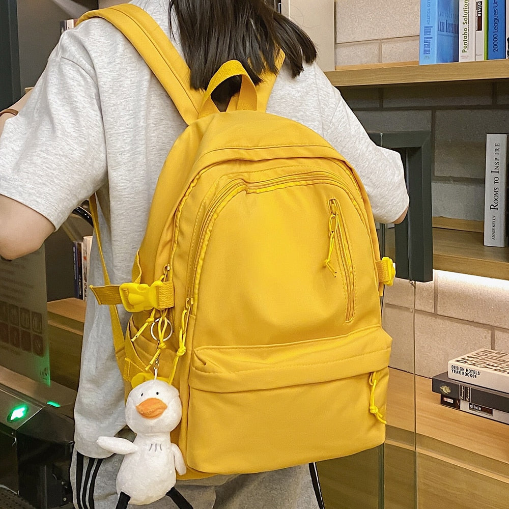 Back to college Harajuku Girl Fashion Waterproof Bag Women Kawaii Trendy College Student Backpack Lady Cute School Bag Female Cool Book Backpack