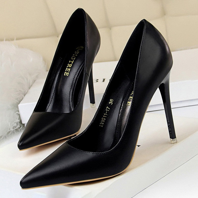 Back to college Shoes Women Pumps Fashion High Heels Shoes Black Pink White Shoes Women Wedding Shoes Ladies Stiletto Women Heels