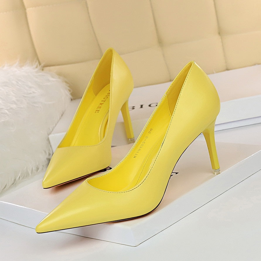 Back to college Shoes Women Pumps Fashion High Heels Shoes Black Pink White Shoes Women Wedding Shoes Ladies Stiletto Women Heels