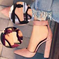 Back to school lovevop  Fashion Ladies High Heels Female Zapatos Mujer Pointed Toe Pumps Women Shoes Woman Party Ankle Strap Pumps  Summer Sandals