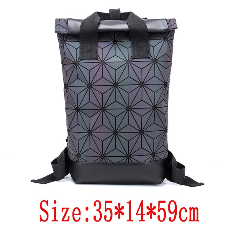 Back to college  Women Backpack Bags Designer Geometric Luminous Backpacks Female School Bags For Girls Student Rucksack Shoulder Backpack