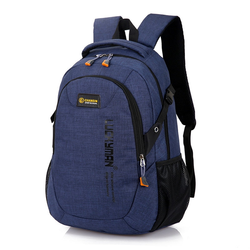 Back to college New Fashion Men's Backpack Bag Male Polyester Laptop Backpack Computer Bags High School Student College Students Bag Male