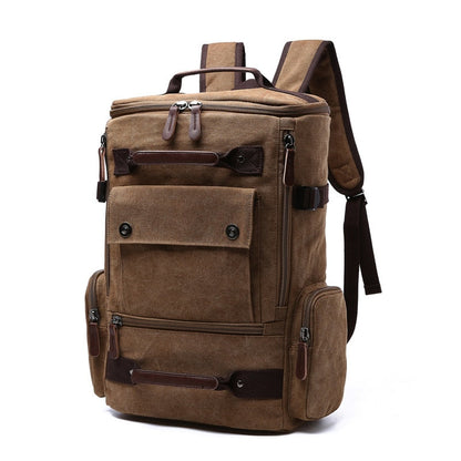 Back to college Men's Backpack Vintage Canvas Backpack School Bag Men's Travel Bags Large Capacity Backpack  Laptop Backpack Bag High Qualit