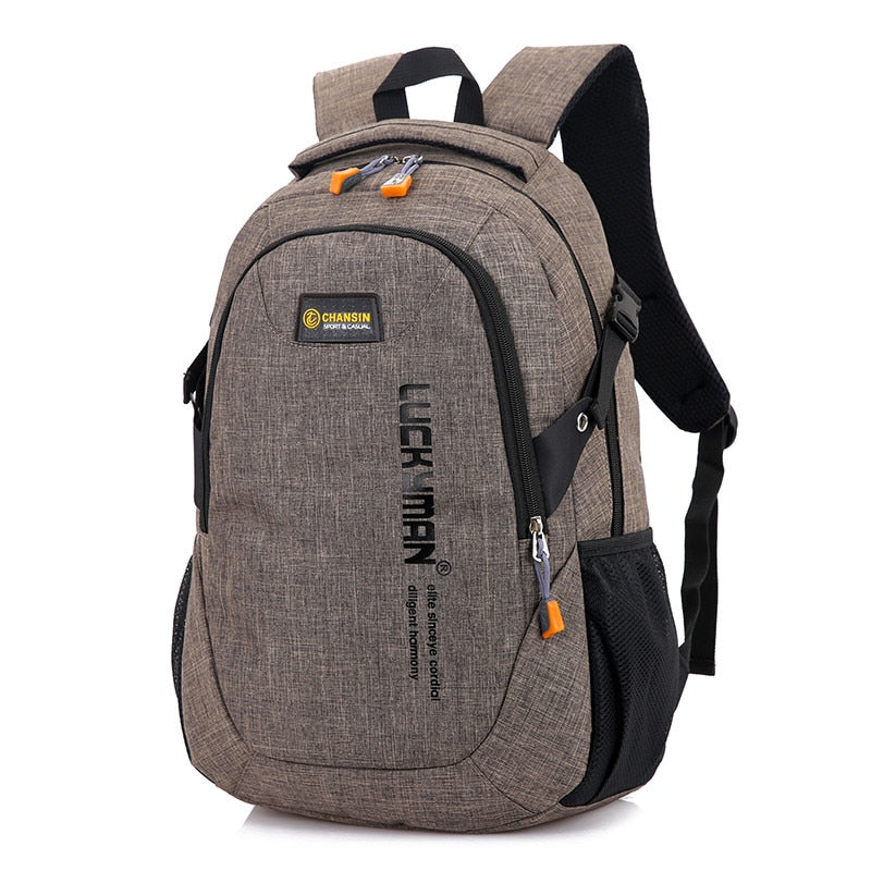 Back to college New Fashion Men's Backpack Bag Male Polyester Laptop Backpack Computer Bags High School Student College Students Bag Male