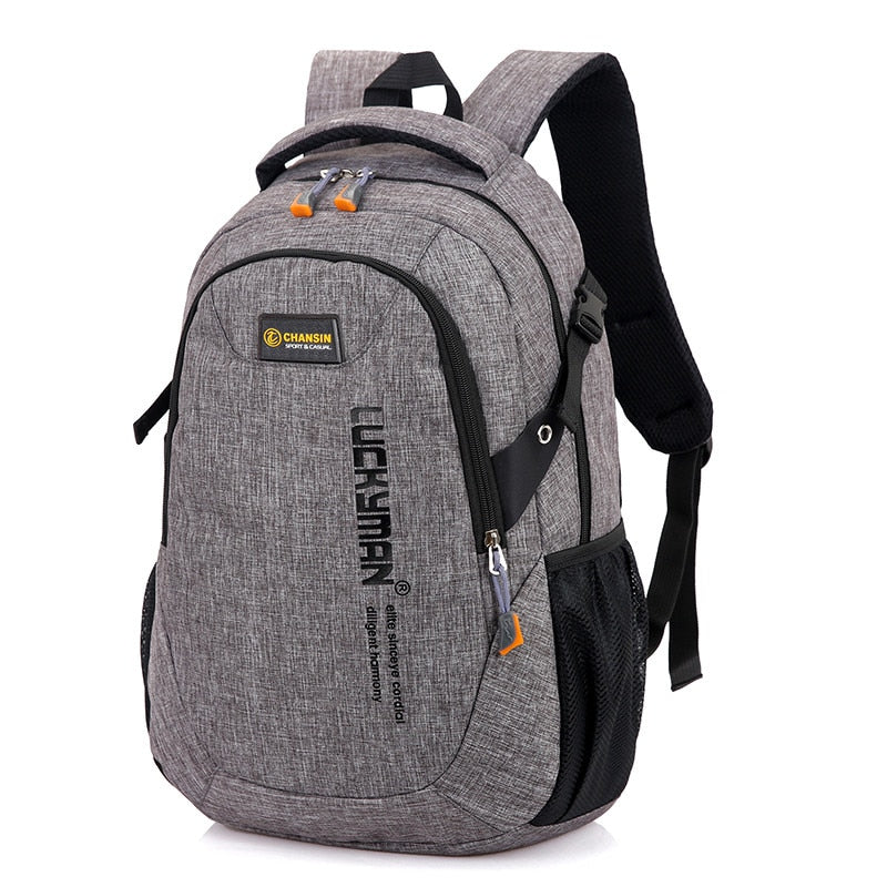 Back to college New Fashion Men's Backpack Bag Male Polyester Laptop Backpack Computer Bags High School Student College Students Bag Male