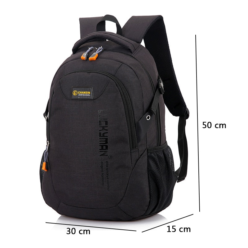 Back to college New Fashion Men's Backpack Bag Male Polyester Laptop Backpack Computer Bags High School Student College Students Bag Male