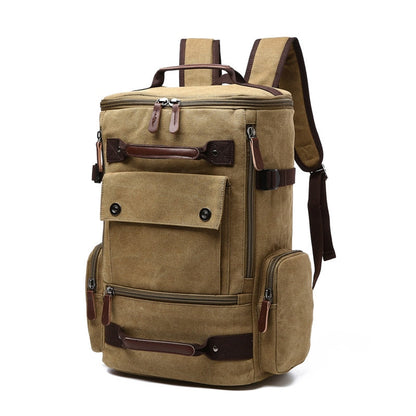 Back to college Men's Backpack Vintage Canvas Backpack School Bag Men's Travel Bags Large Capacity Backpack  Laptop Backpack Bag High Qualit