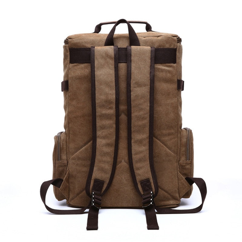 Back to college Men's Backpack Vintage Canvas Backpack School Bag Men's Travel Bags Large Capacity Backpack  Laptop Backpack Bag High Qualit