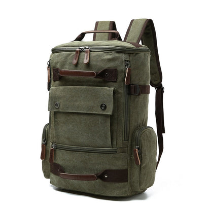 Back to college Men's Backpack Vintage Canvas Backpack School Bag Men's Travel Bags Large Capacity Backpack  Laptop Backpack Bag High Qualit