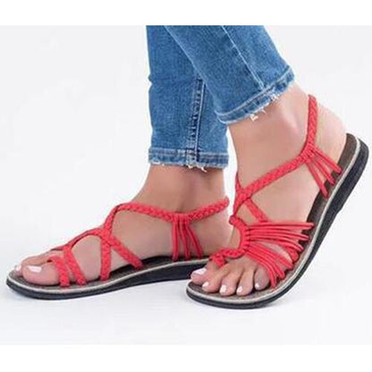 Back to school lovevop  Women Flip Flop Sandals Summer Woman Cross Flats Ladies Mixed Color Women's Casual Female Sewing Beach Shoes Plus Size 44