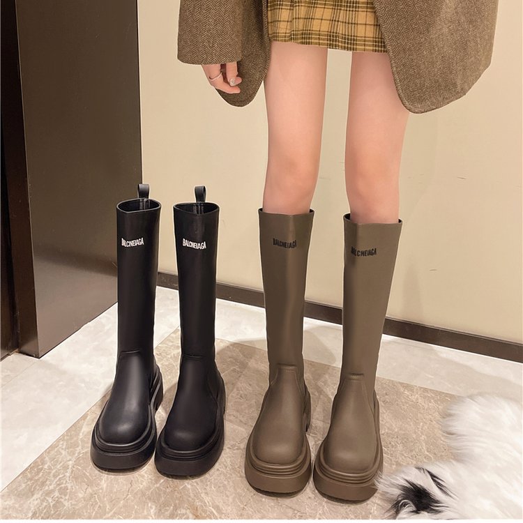2025  Hot style~ popular new thick heel short boots women's British style Martin boots knight boots trend