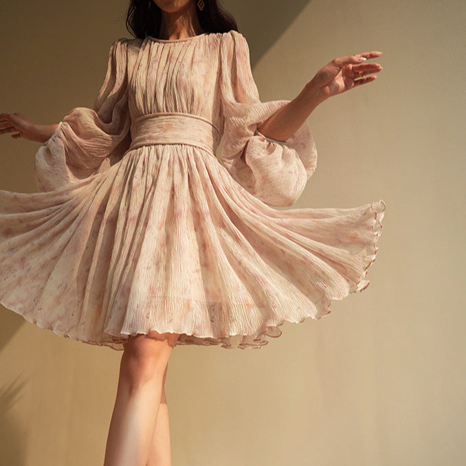 2025 gentle wind daughter dress  spring new slim temperament fairy skirt