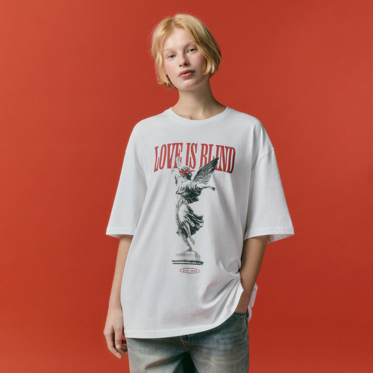 n street men's and women's same spring top  new fashion loose casual couple angel same T-shirt