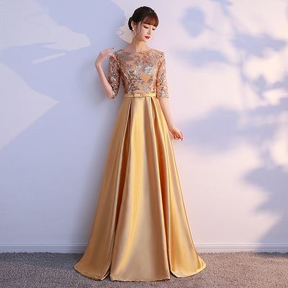 2025 Choir performance suit, evening host dress, female  new solo cantata performance suit, female long dress