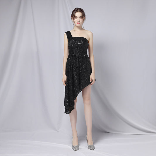 18768 #2021 new chest wrap l bead hip wrap sexy dress car model room show host performance dress