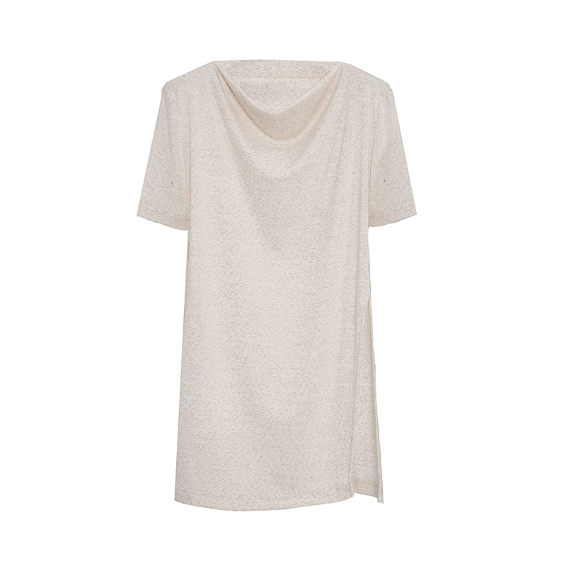 APOZi collection time series new Chinese swing neck long-sleeved t-shirt women's loose and thin knitted top