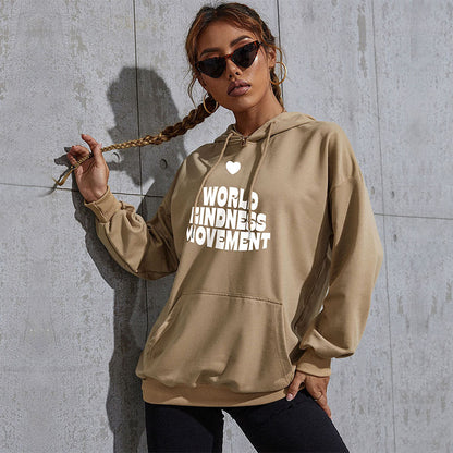 LOVEVOP popular new autumn and winter leisure sports hoodie South East Asia New Popular trade women's letter-printed hooded sweater