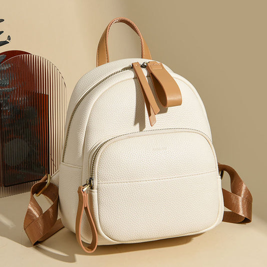 2025 Backpack  spring new fashion high sense travel backpack large capacity soft leather commuter women's backpack