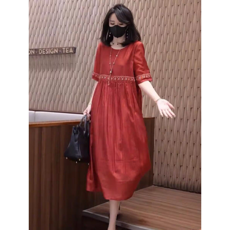 summer new literary and retro loose dress fashionable Popular style large size thin big swing dress children