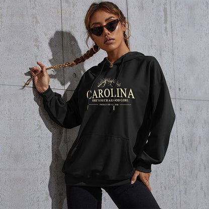LOVEVOP popular new autumn and winter leisure sports hoodie South East Asia New Popular trade women's letter-printed hooded sweater