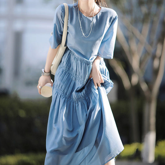 2025 Acetate  Skirt Premium Dress Dopamine Spring Fairy Skirt Mulberry Silk Spring Summer Women's Clothing