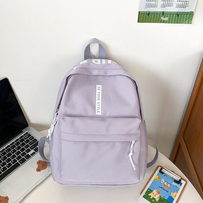 2025 Korean fashion simple backpack female commuter backpack little girl trend casual backpack student schoolbag