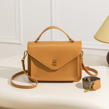 2025 Bag autumn and winter versatile soft leather high-end mail carrier bag simple fashion temperament shoulder bag texture messenger bag women