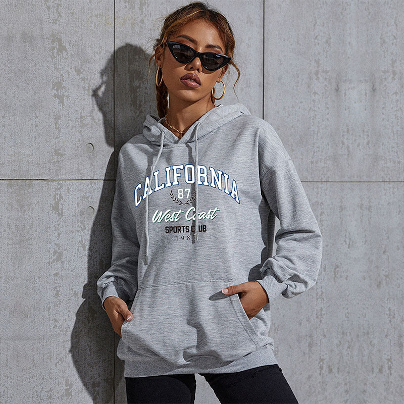 LOVEVOP popular new autumn and winter leisure sports hoodie Middle East New Popular trade women's clothing letter printing hooded sweater wholesale