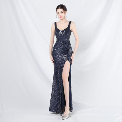31650 #popular New craft beaded long beaded dress evening dress