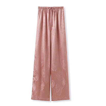 New Chinese style light luxury temperament solid color casual pants women's summer new loose and thin acetic acid trousers M5163