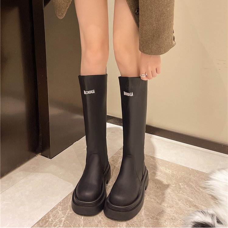 2025  Hot style~ popular new thick heel short boots women's British style Martin boots knight boots trend