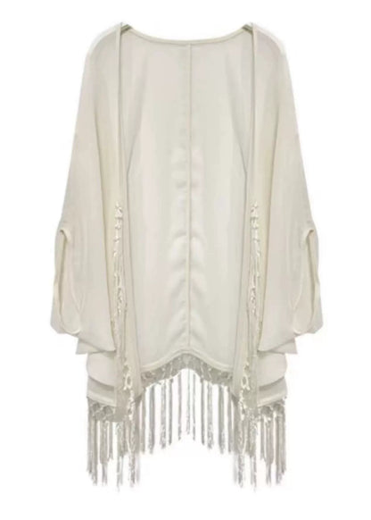 Coffee Break  Floral Dress Salt Sweet Seaside Holiday Beach Dress Suspender Skirt Outer Cardigan Set