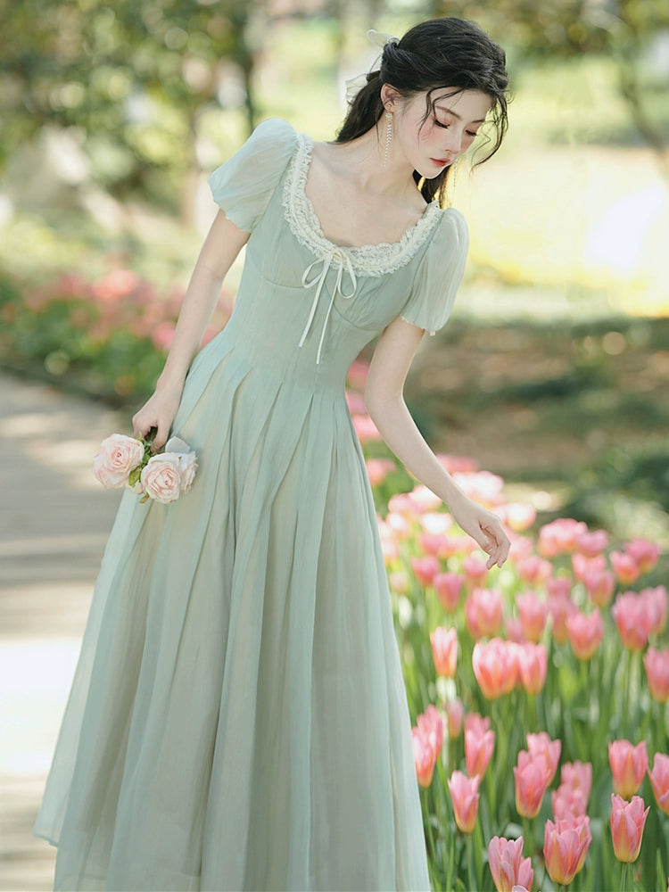 Mint Mambo  Girl Fairy Green Dress Summer Girl 2025 New Popular Beautiful Dress This Year