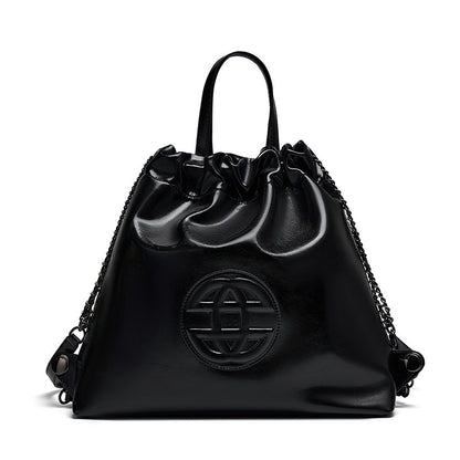 Niche soft leather tote bag popular new women's large-capacity cowhide big bag high-end texture commuter backpack women