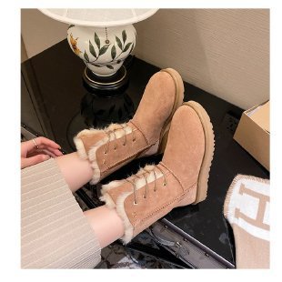 2025  Muse Internet celebrity thick-soled snow boots women's winter popular new northeast mid-tube boots cotton shoes