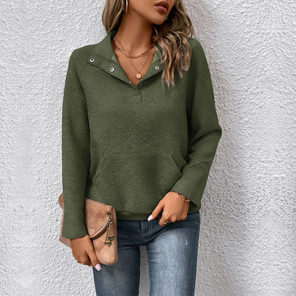 LOVEVOP independent station top 2025 foreign trade casual women's clothing Hot new long-sleeved stand-up collar cross-border autumn and winter sweater