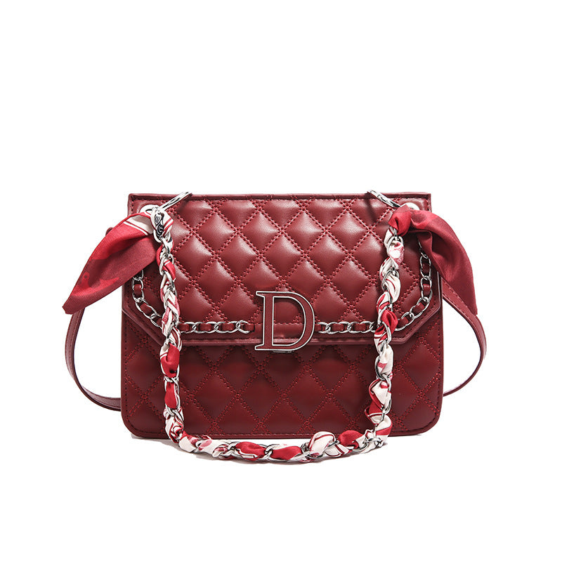 2025 Crossbody bag fashionable light luxury chain bag versatile small fragrant style women's shoulder bag high-end diamond underarm bag women