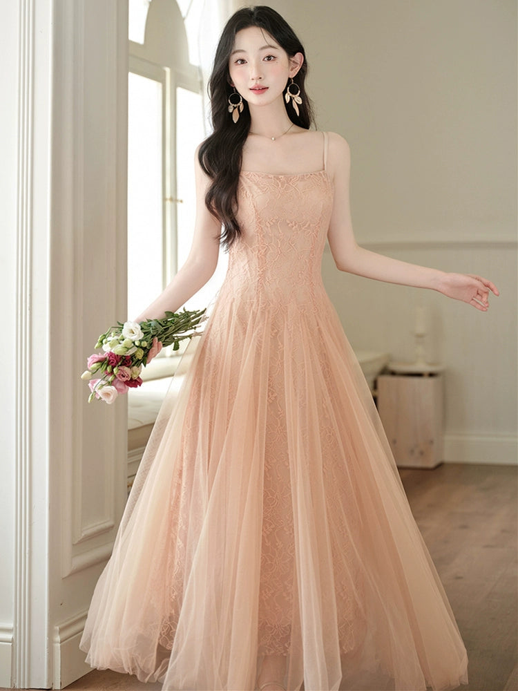 Mori super fairy mesh skirt pink gauze skirt tulle suspender dress beautiful lace skirt birthday dress long dress