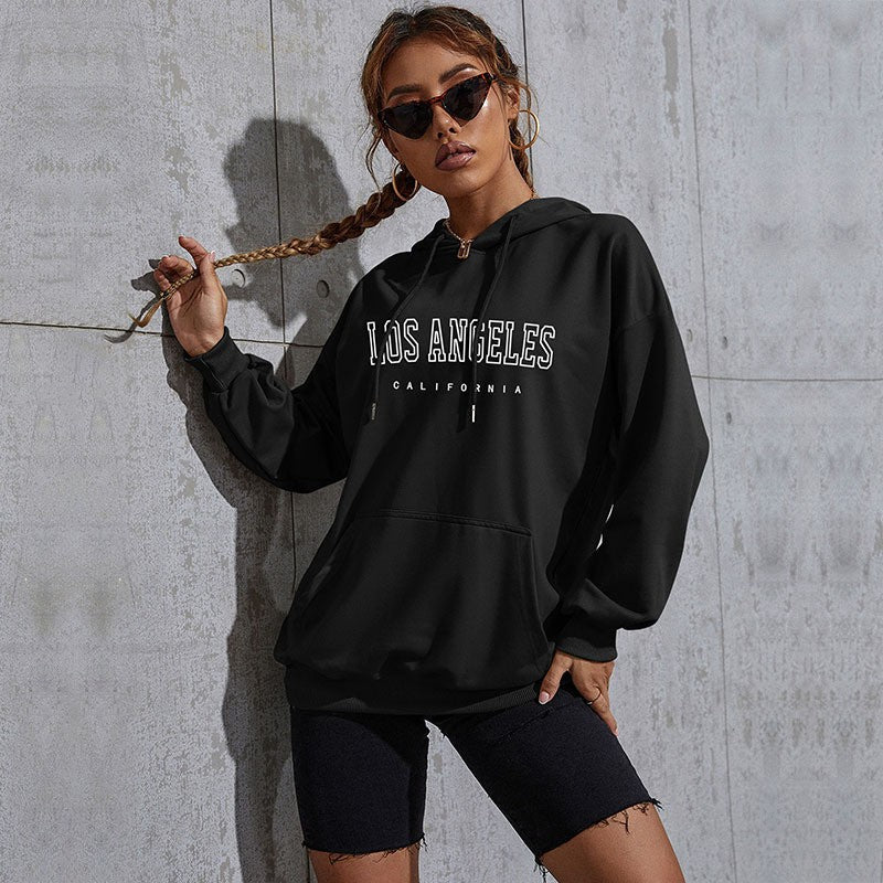 LOVEVOP popular new autumn and winter leisure sports hoodie South East Asia New Popular trade women's letter-printed hooded sweater