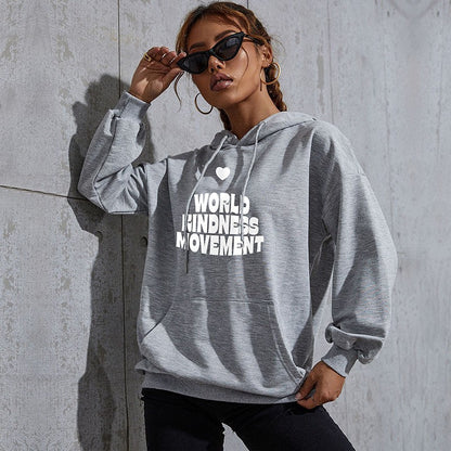 LOVEVOP popular new autumn and winter leisure sports hoodie South East Asia New Popular trade women's letter-printed hooded sweater
