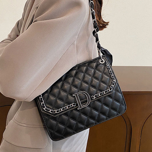 2025 Crossbody bag fashionable light luxury chain bag versatile small fragrant style women's shoulder bag high-end diamond underarm bag women