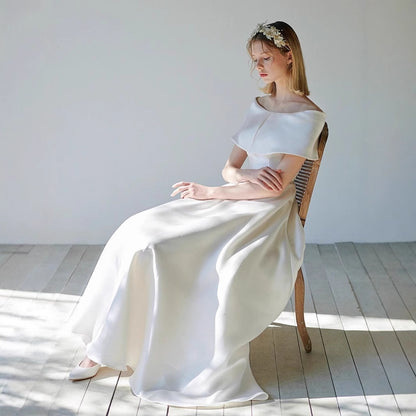 2025 bride sexy suspender light wedding dress satin welcome wedding dress Mori tie license registration small dress skirt women wholesale