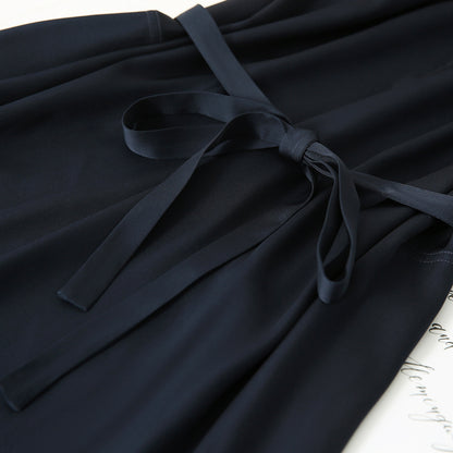 2025 Glossy, heavy silk dress, summer Hangzhou women's clothing medium and long, mulberry silk tooling shirt and skirt