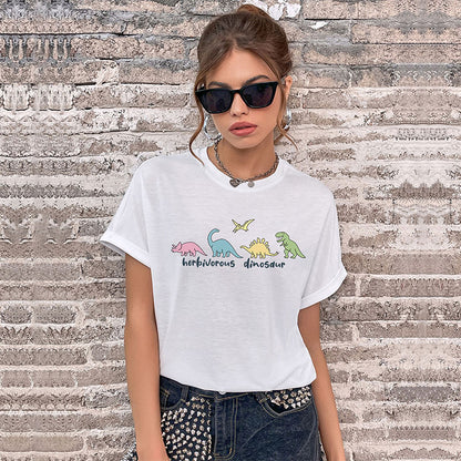 LOVEVOP new popular summer 2025 women's clothing crew neck printed top Guangzhou Popular trade short-sleeved t-shirt