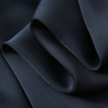 2025 Glossy, heavy silk dress, summer Hangzhou women's clothing medium and long, mulberry silk tooling shirt and skirt