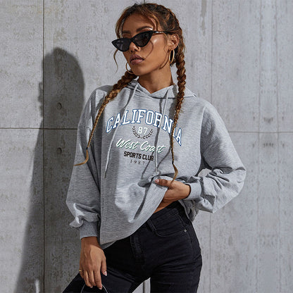 LOVEVOP popular new autumn and winter leisure sports hoodie Middle East New Popular trade women's clothing letter printing hooded sweater wholesale